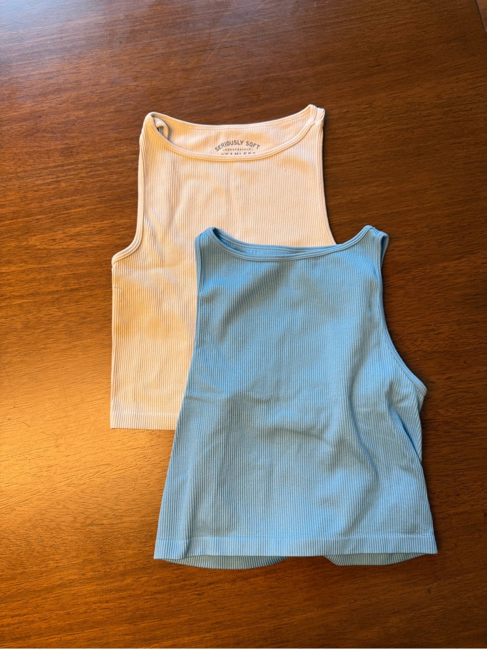 Crop Top Bundle Lot Y2K Baby Tees Ribbed Basics Neutral Blue Pink Black - Picture 9 of 10